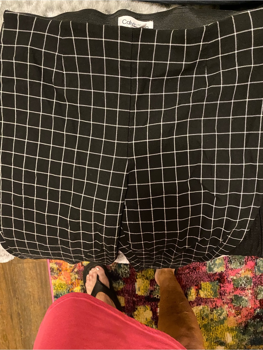Calvin Klein Black Grid Pants